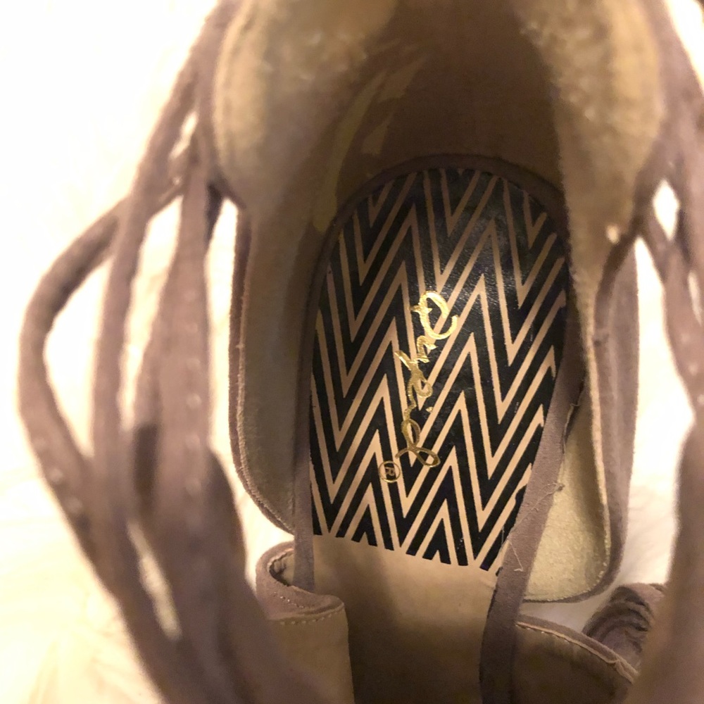 Qupid Open Toe Lace Up Booties. - image 2